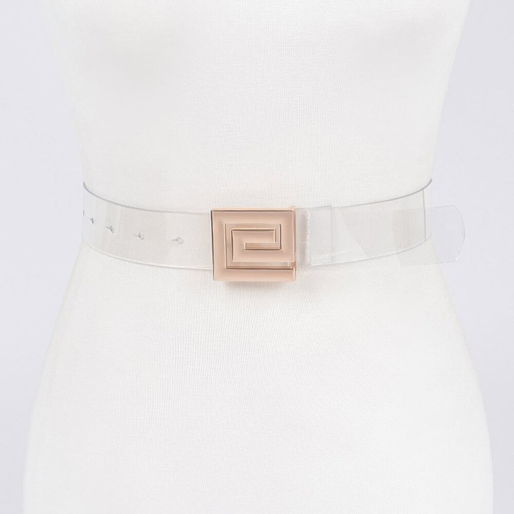Metal Buckle Vegan Belt